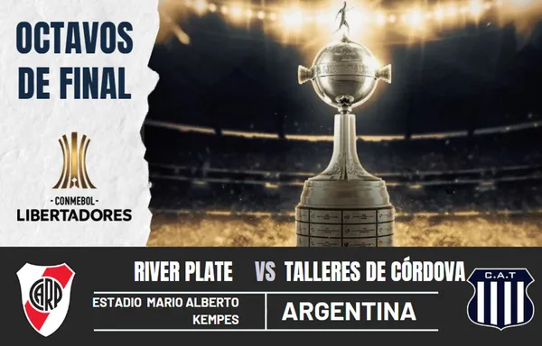 River Plate vs. Talleres de Córdova EN VIVO: Horarios, pronósticos y canales para ver la Copa Libertadores 2024