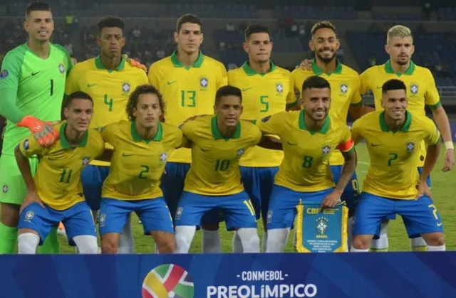 Selección de Brasil que participa en el Preolímpico Sub23 2024.