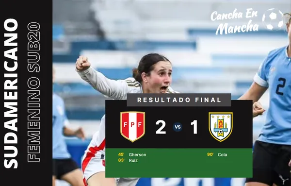 La selección peruana venció a Uruguay por el sudamericano sub 20 de fútbol femenino
