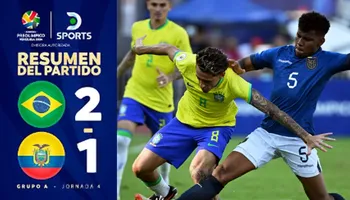 RESUMEN: Ecuador cayó ante Brasil 1-2 en el Preolímpico y depende de Venezuela para clasificar VIDEO