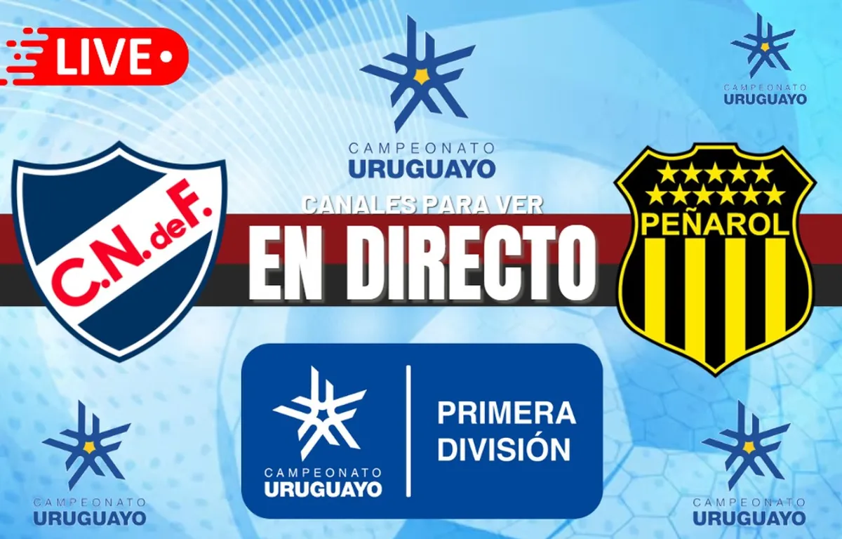 Nacional vs Peñarol por el clasico del futbol de Uruguay 2024