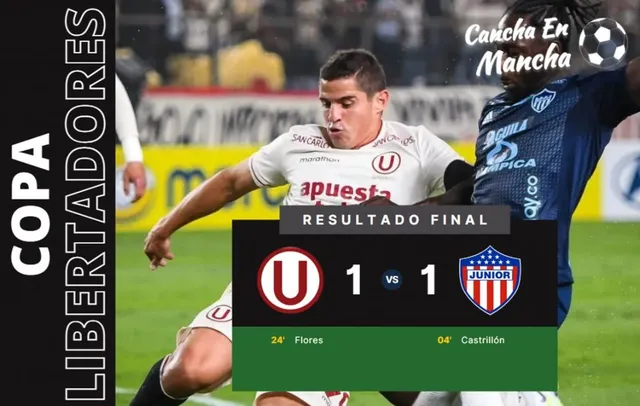 Universitario empató con Junior &#8211; Composición: Cancha en Mancha
