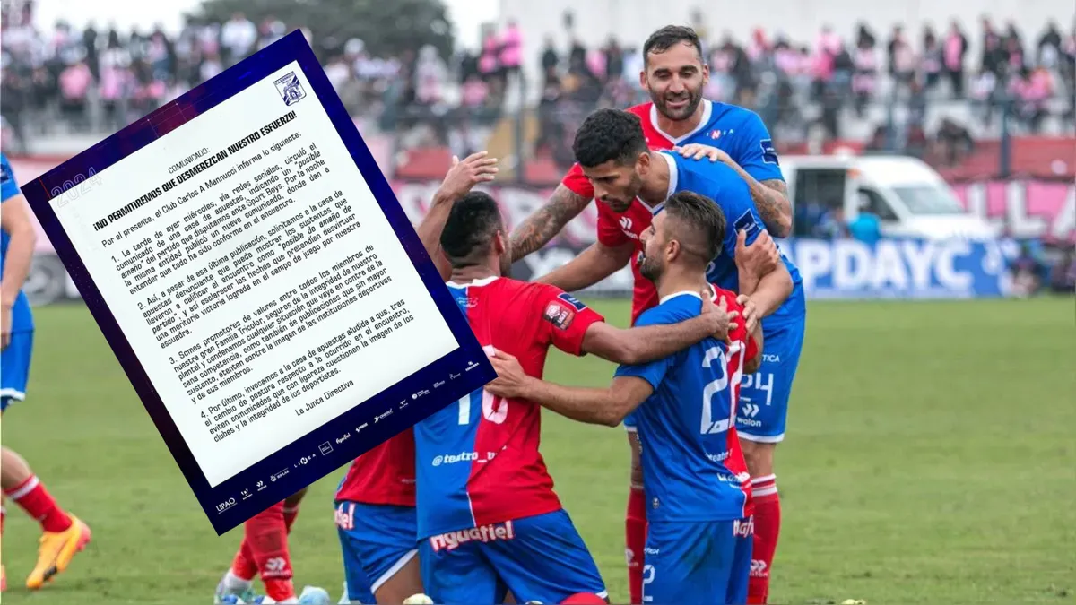 Carlos A. Manucci emite TAJANTE comunicado sobre denuncia de amaño de partido frente a Sport Boys