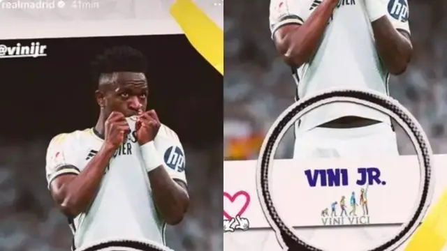 Así es el story de Instagram que colgó el Real Madrid con Vinicius