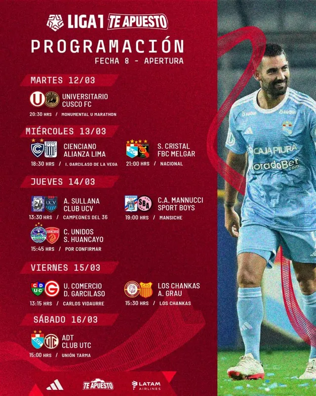 Programación fecha 8 &#8211; Foto: Liga 1