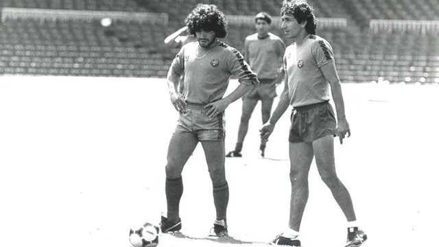 Maradona y el mágico González en el Barcelona &#8211; Fuente: FC Barcelona
