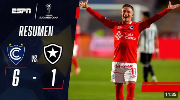 Cienciano aplastó 6-1 a Botafogo y pone un pie en los cuartos de final de la Copa Sudamericana 2026 – VIDEO