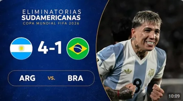 Argentina vs Brasil por Eliminatorias al Mundial 2026