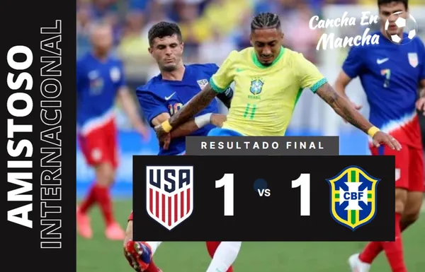 Brasil y Estados Unidos igualaron en duelo amistoso de preparación para la Copa América 2024.