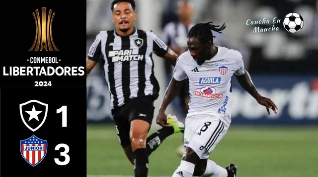 Botafogo cayó ante Junior &#8211; Composición: Cancha en Mancha