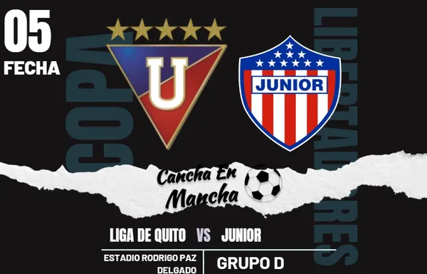 Liga de Quito vs. Junior EN VIVO: Hora y dónde ver el encuentro por el Grupo D de la Copa Libertadores