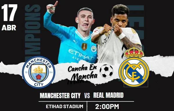 Alineaciones confirmadas de Manchester City y Real Madrid para el duelo de los cuartos de final de la Champions League