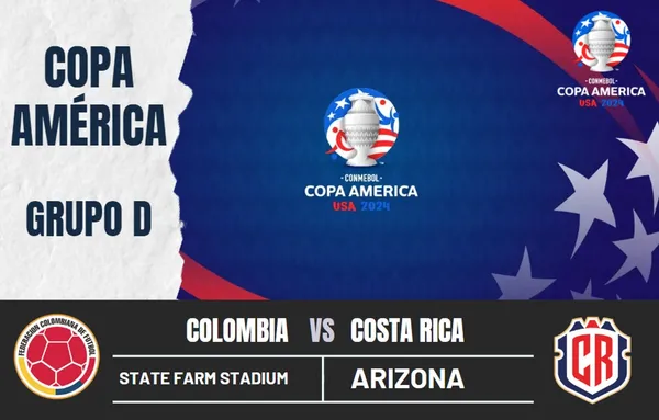 ¿A qué hora juegan Colombia vs. Costa Rica por la Copa América? Canales para ver el encuentro