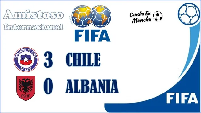 Chile derrotó a Albania &#8211; Composición: Cancha en Mancha