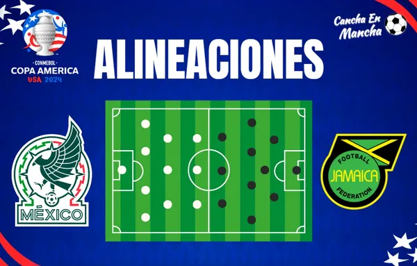 Alineaciones de México y Jamaica para el encuentro por el Grupo B de la Copa América 2024