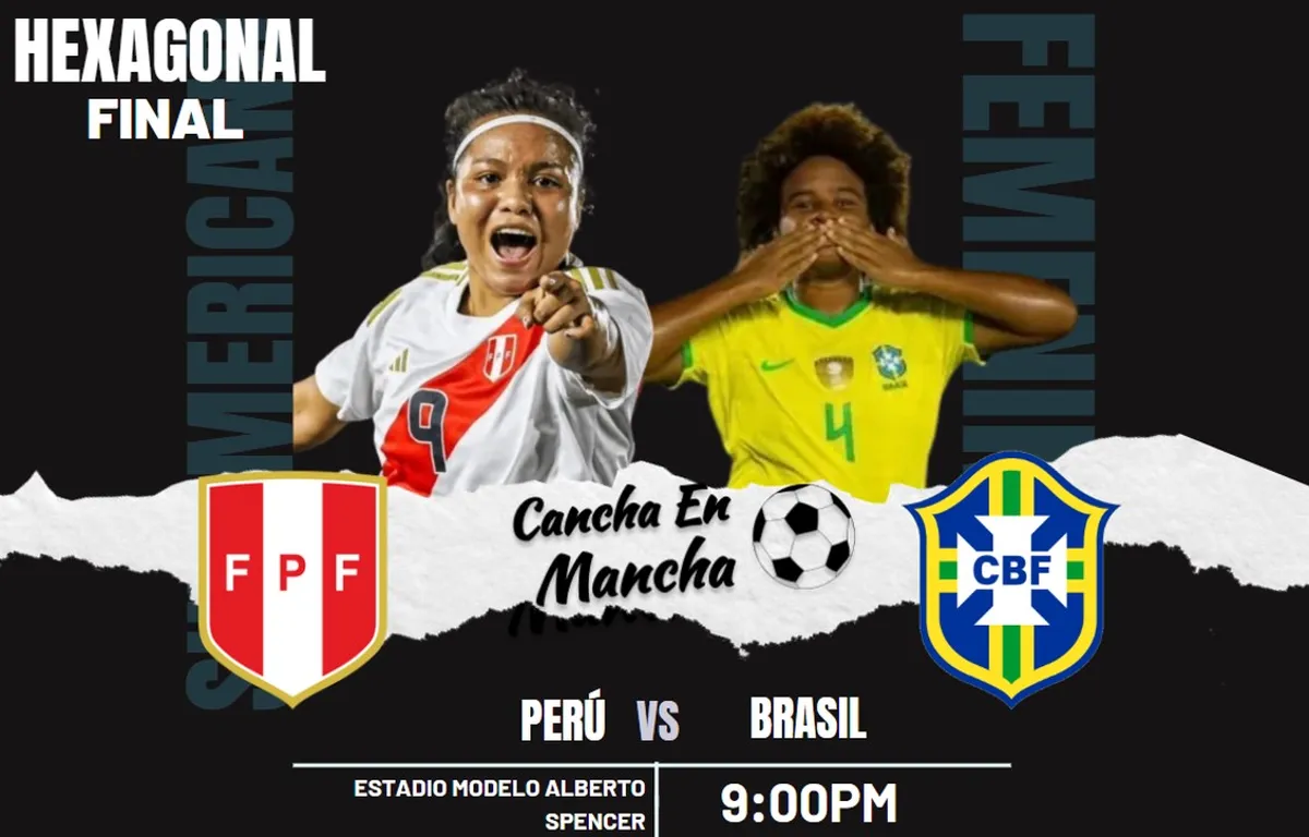 Perú vs. Brasil EN VIVO: Dónde ver el encuentro por el sudamericano de fútbol femenino sub-20