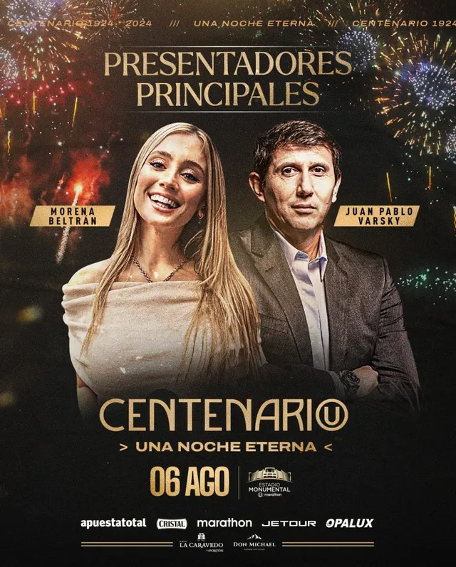 Presentadores de lujo para el Centenario &#8211; Foto: Universitario 