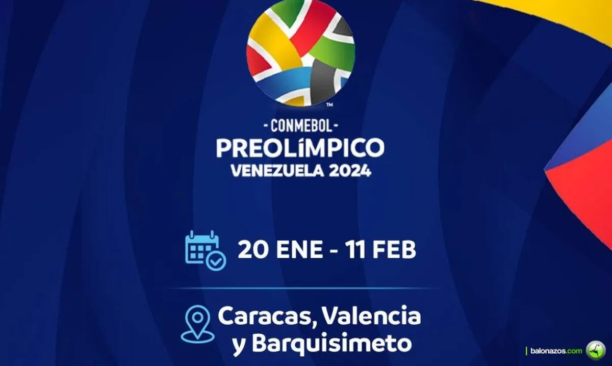 Tabla de posiciones en el inicio del Preolimpico Sub-23 2024 en Venezuela.