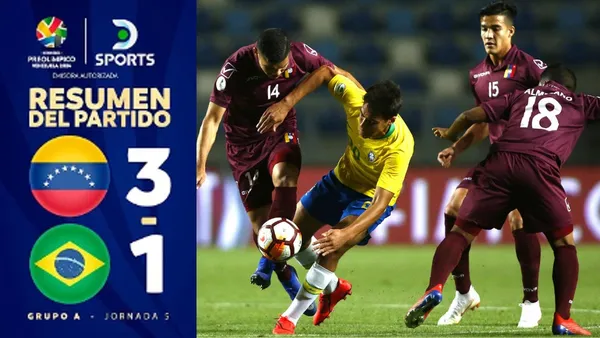 VIDEO RESUMEN: Venezuela da el golpe al vencer 3-1 a Brasil en el Preolímpico Sub-23