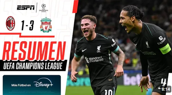 Liverpool le volteó el partido al Milan por la UEFA Champions League 2024-25 – VIDEO