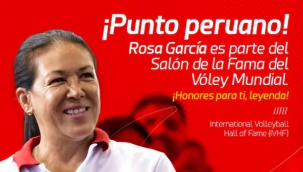Rosa García en el Salón de la Fama del Vóley