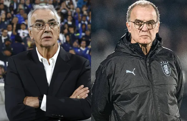 Jorge Fossati y Marcelo Bielsa DTs de Perú y Uruguay