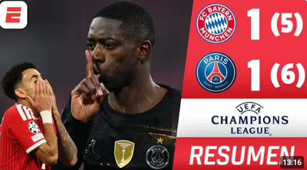 Para repetir el plato: PSG  empató con Bayern Munich y clasificó a la final de la Champions League 2025/26 – VIDEO