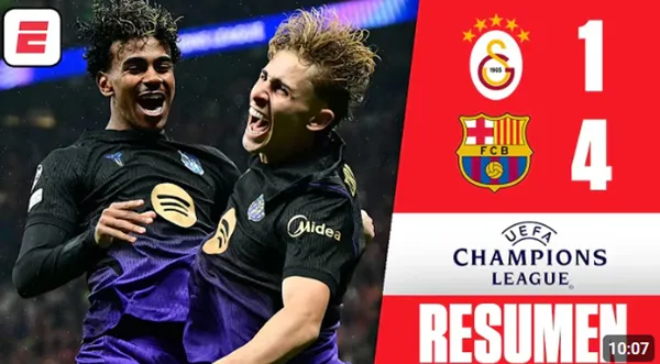 Barcelona aplastó al Galatasaray en la fecha 2 de la UEFA Champions League 2026/27 – VIDEO
