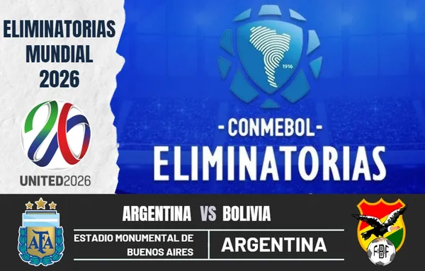 Argentina y Bolivia se enfrentarán en las eliminatorias 2026