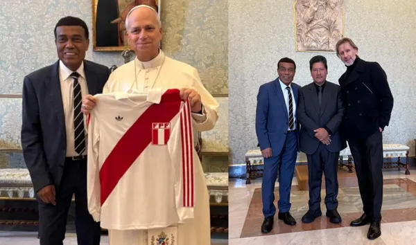 Teófilo Cubillas, Ricardo Gareca y Edwin Oviedo visitaron al papa León XIV en el Vaticano