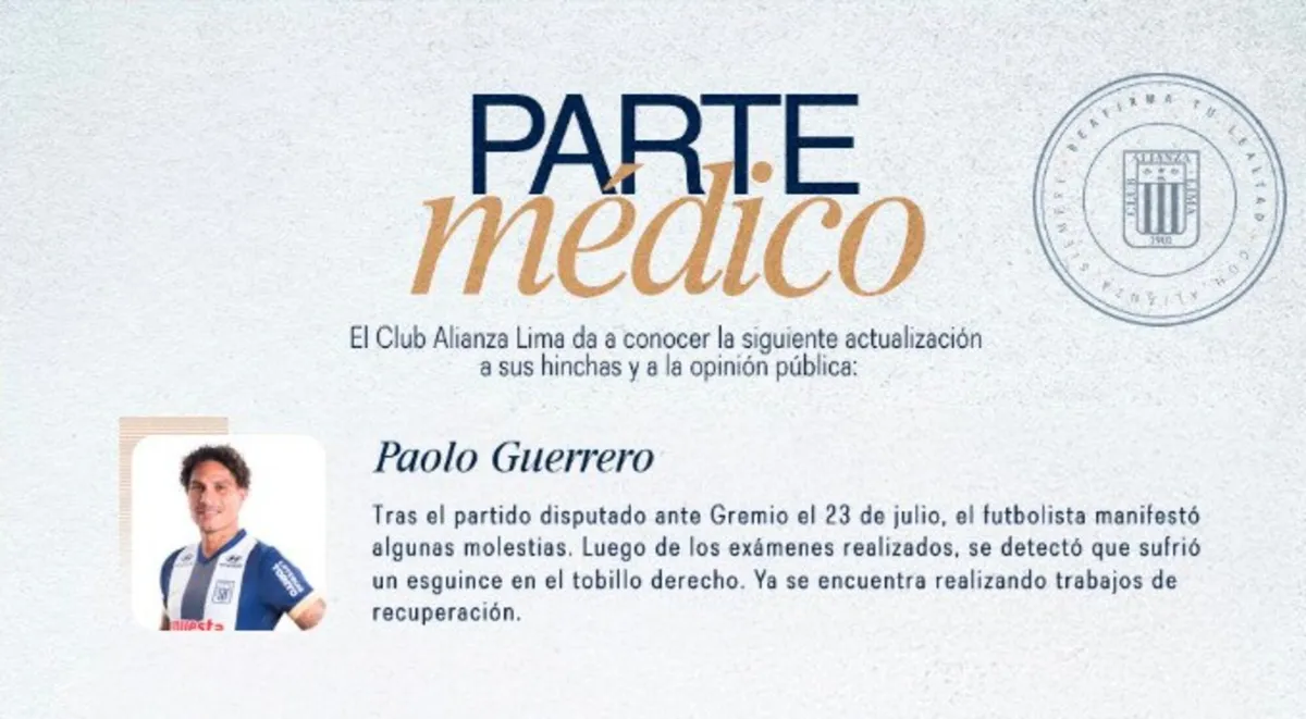 Parte médico Alianza Lima 2025
