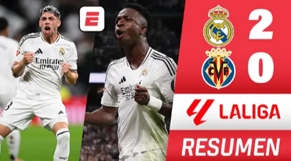 Real Madrid venció al Villarreal por laliga 2024.