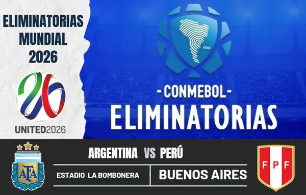 Argentina vs Perú por Eliminatorias 2026