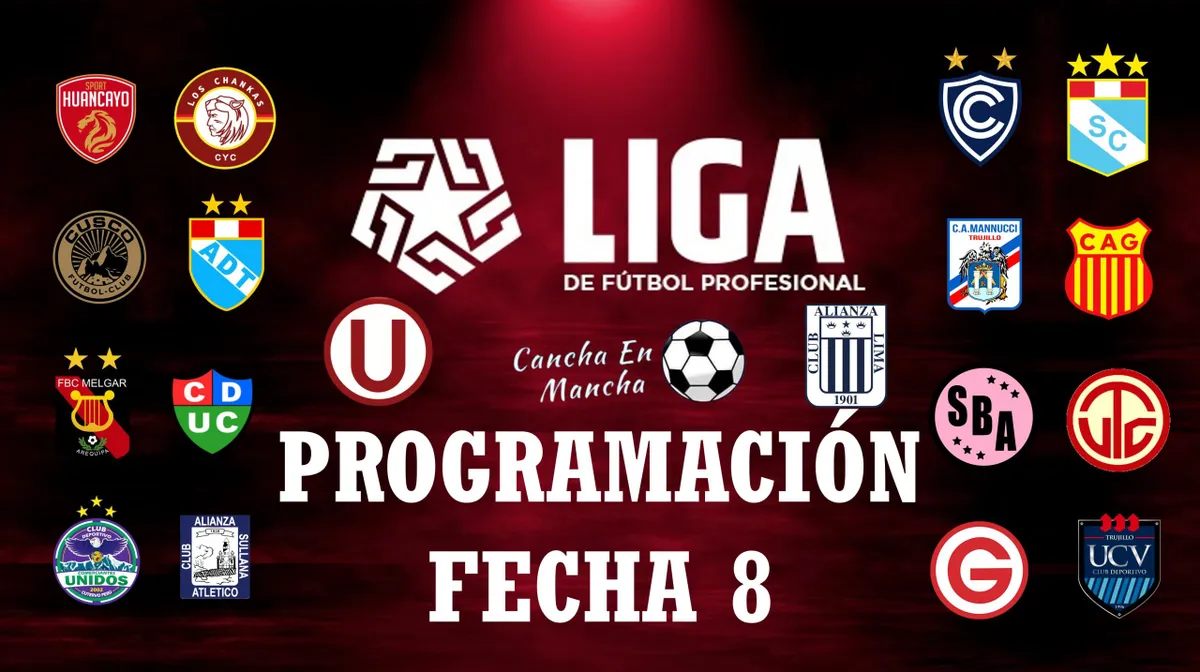 Programación de la fecha 8 del Torneo Apertura 2024 con partidos a mitad de semana