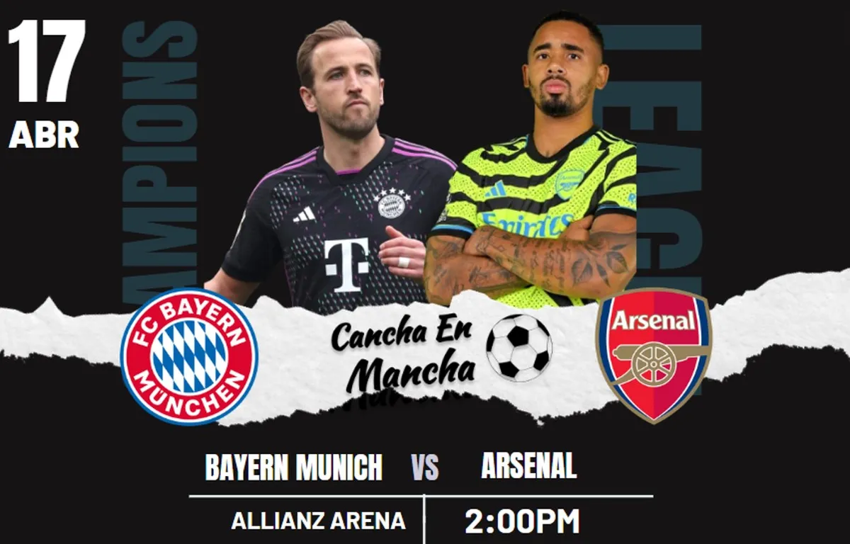 Bayern Munich vs. Arsenal EN VIVO por los cuartos de final de la UEFA Champions League