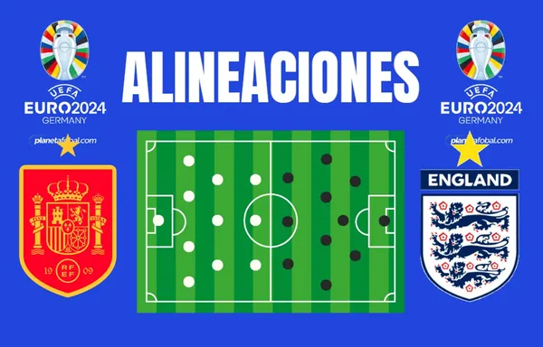 Alineaciones de España e Inglaterra para la Gran Final de la Eurocopa 2024