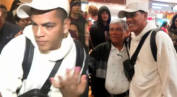Joao Grimaldo se despide de sus familiares entre lágrimas antes de partir a Serbia
