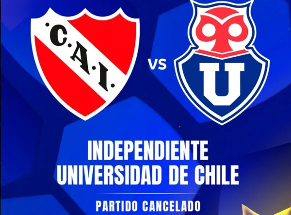 Independiente vs U. de Chile cancelado por violencia en las tribunas: CONMEBOL emite un comunicado