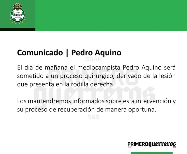 Comunicado de Santos Laguna