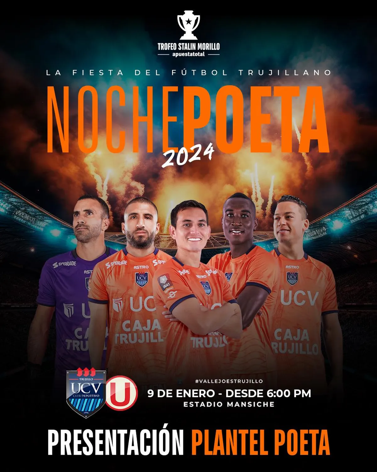 Sigue minuto a minuto la ‘Noche Poeta’: Universidad César Vallejo vs Universitario de Deportes