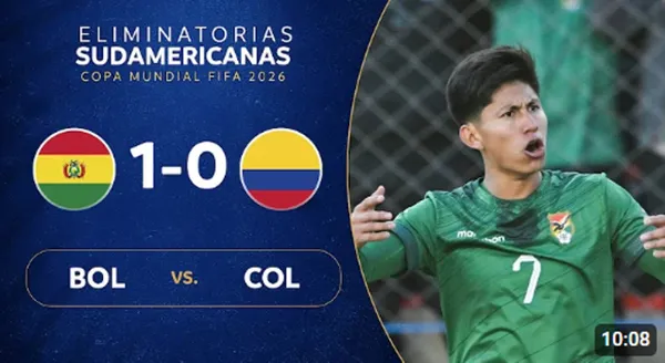 Bolivia venció a Colombia por eliminatorias 2026