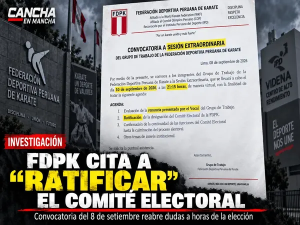 ¿Por qué ratificar ahora? Federación de Karate convoca sesión a menos de 24 horas de la elección tras la renuncia de Vocal