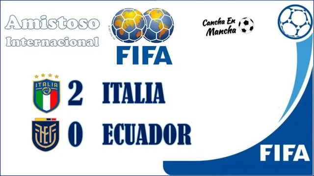 Italia venció a Ecuador &#8211; Composición: Cancha en Mancha