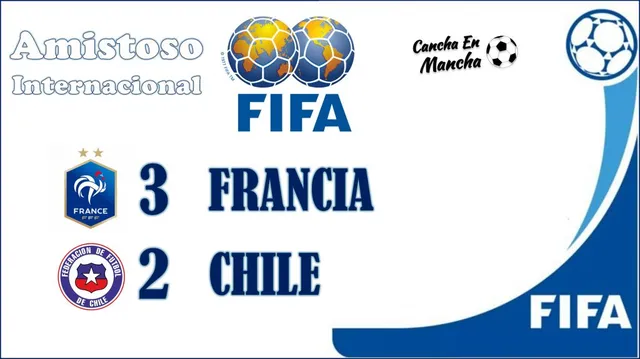 Francia venció a Chile &#8211; Composición: Cancha en Mancha