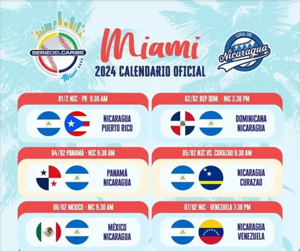 Calendario de la segunda jornada de la Serie del Caribe 2024 en Miami