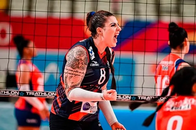 Fernanda Tomé celebrando un punto contra Regatas- Fuente: Facebook