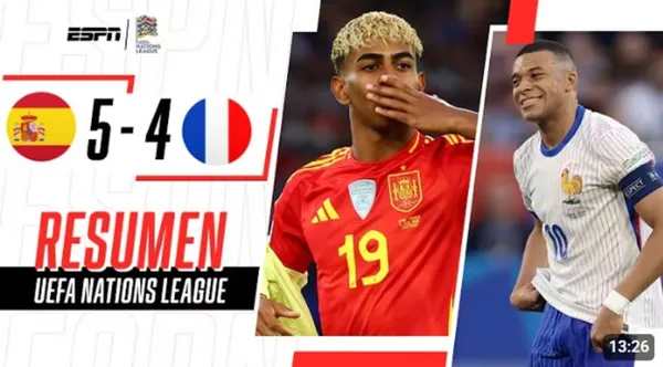 España vs Francia UEFA Nations League 2025