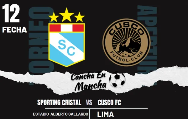 Link EN VIVO Cristal vs Cusco: Sigue  el minuto a minuto del encuentro por el Torneo Apertura 2024