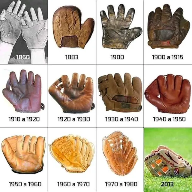 Evolución de los guantes de Béisbol