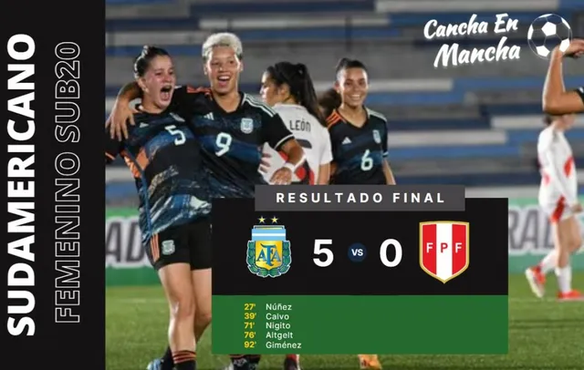 Argentina venció a Perú &#8211; Composición: Cancha en Mancha